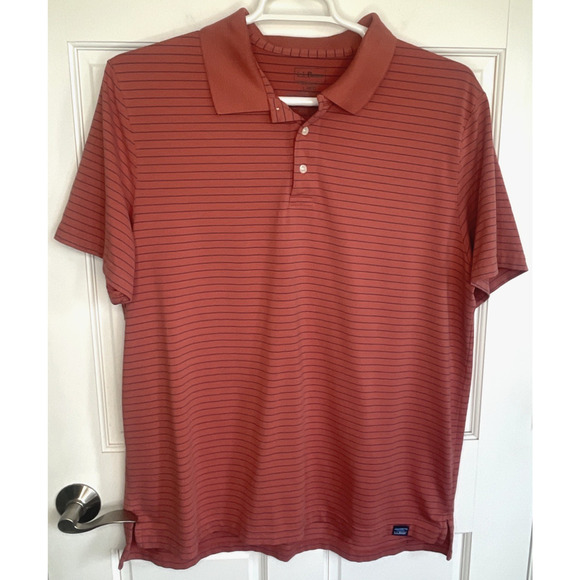 L.L. Bean Other - LL Bean Men's Striped Polo Shirt Sz L Traditional Fit Pima Cotton Casual Comfort